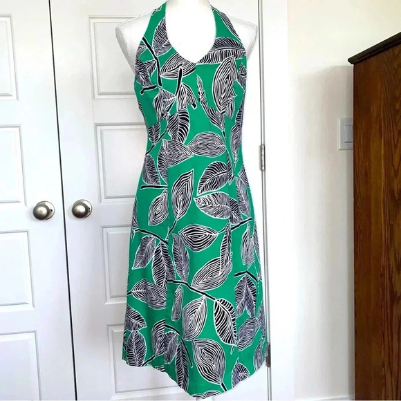 Sag Harbor Halter Dress Tie Neck High Empire Waist Zipper Back Size 6 - Picture 8 of 12